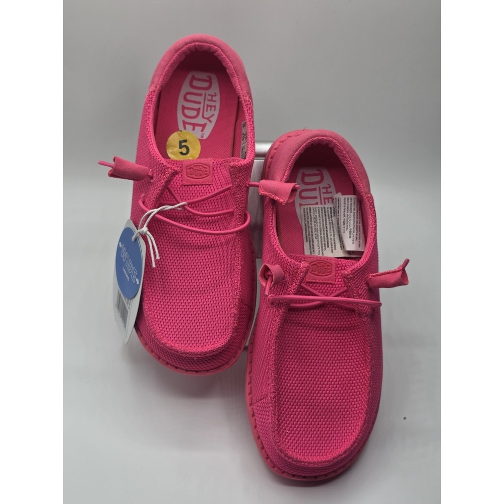Hey Dude Wendy Funk Mono Casual‎ Slip-on Shoes Electric Pink Size W5 NWT